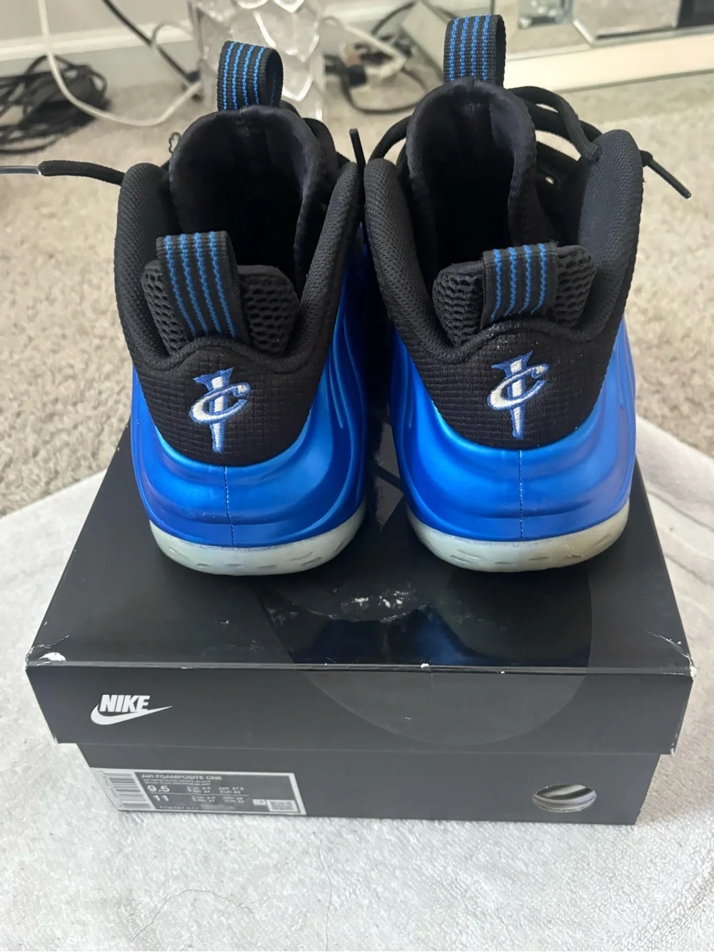 Nike' Blue Foamposite Sneaker
